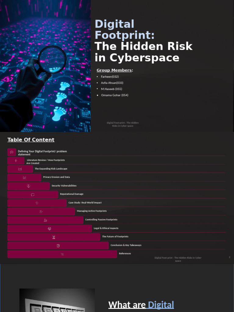 Managing Digital Footprint Risks | PDF | Security | Computer Security