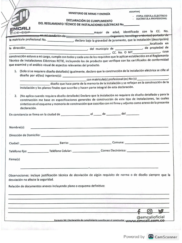 Fórmula de Declaración E2 | PDF