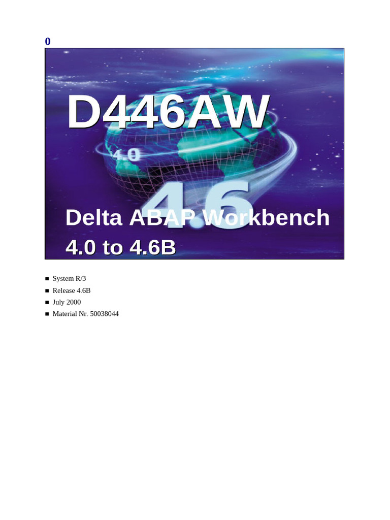 ABAP Workbench Training Overview | PDF | Software | System Software