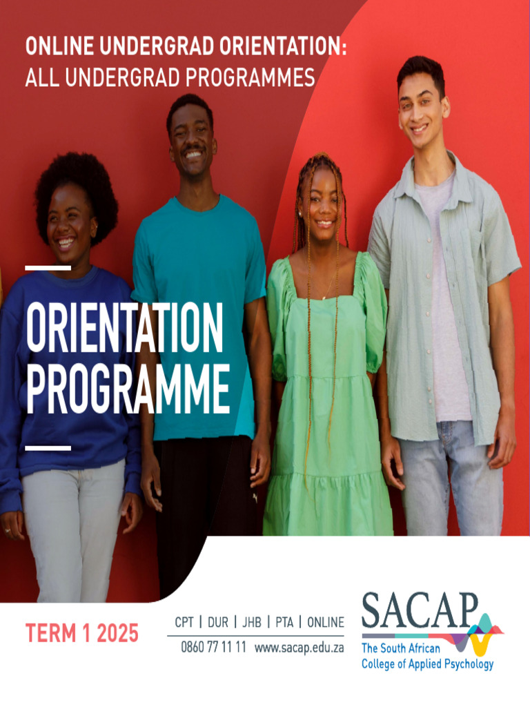 UNISA 2025 Online Orientation Schedule | PDF