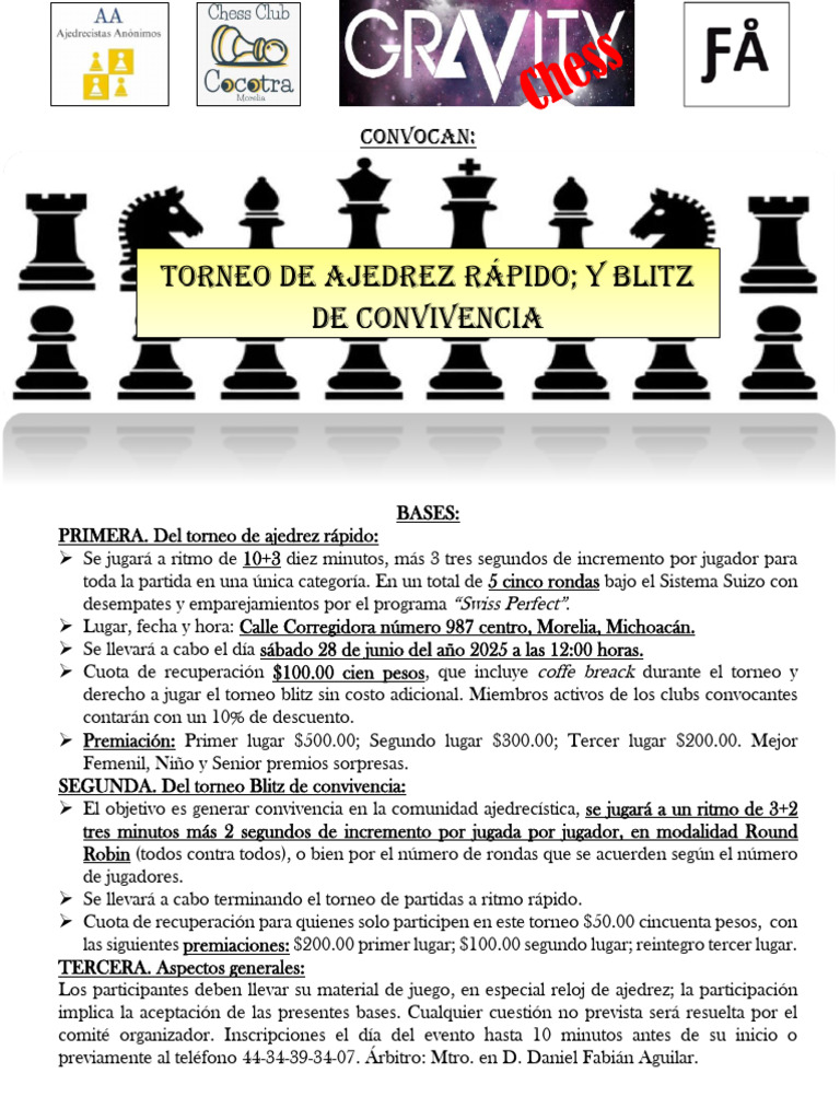 Torneo de Ajedrez Rápido y Blitz 2025 | PDF
