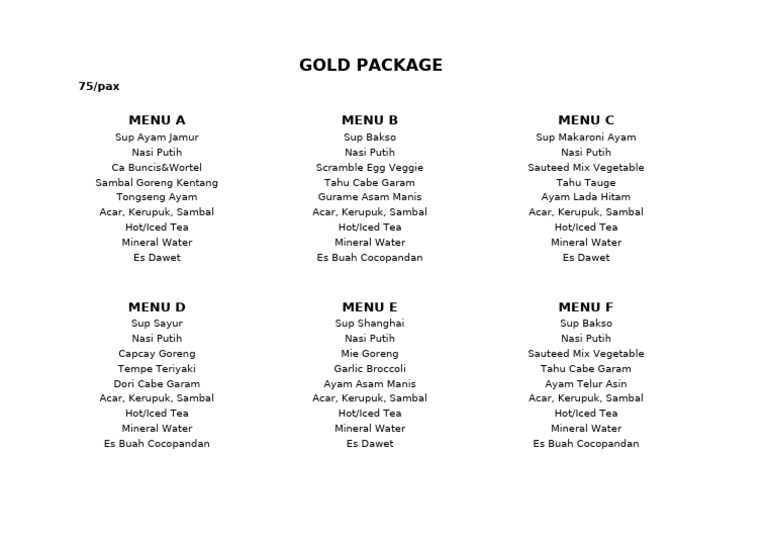 Gold Package 75k | PDF