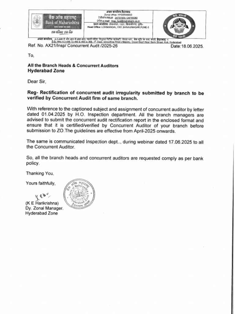 Procedure Concu Audit Rectification | PDF