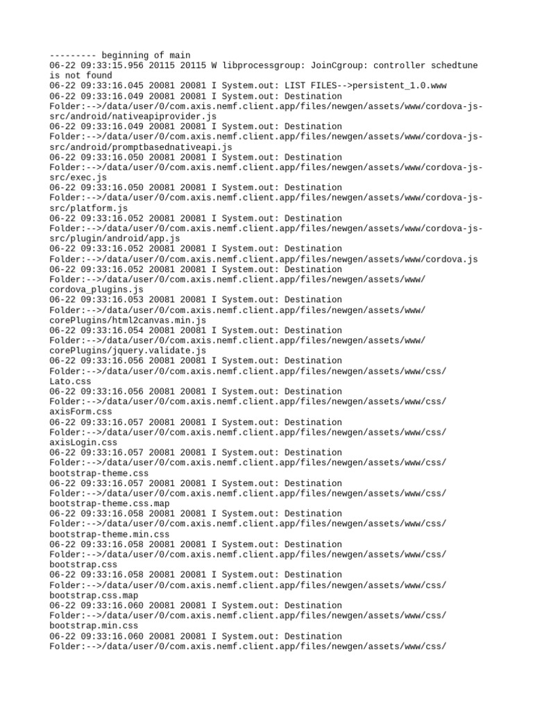 Cordova File Destination Logs | PDF | Computer File | Directory (Computing)