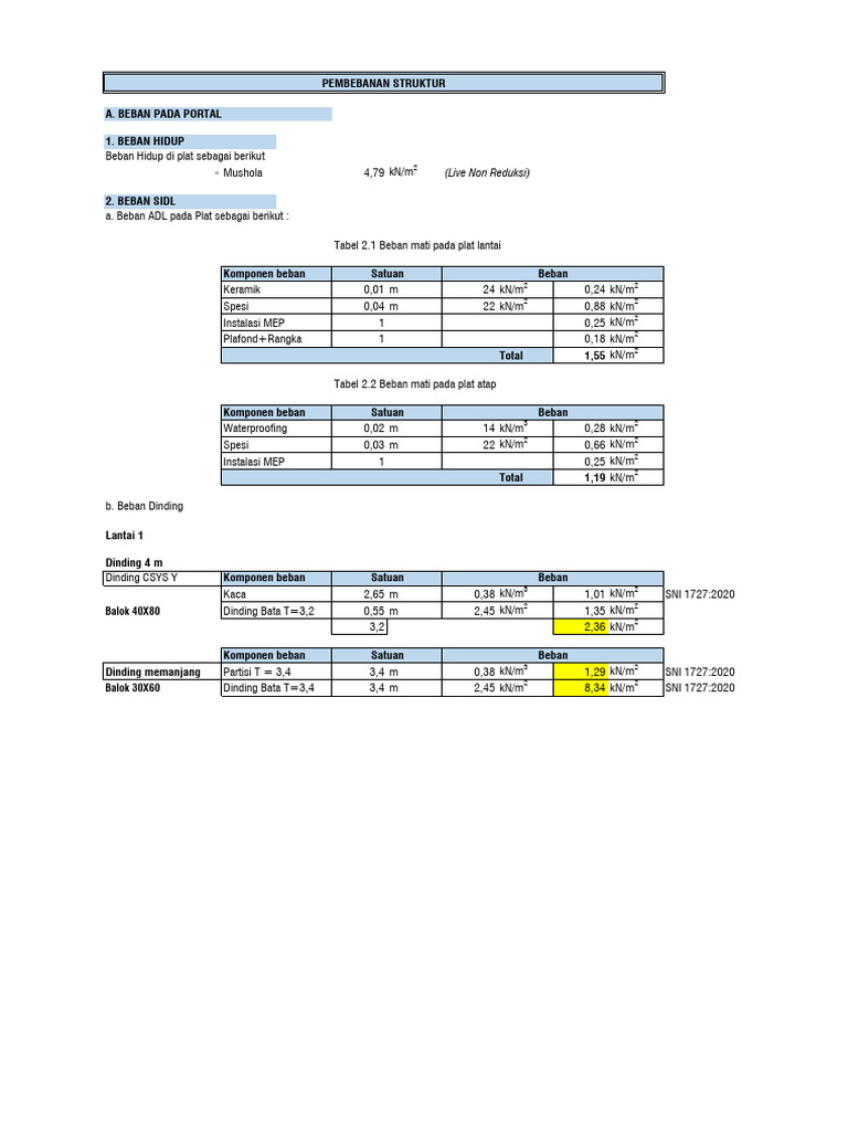 Beban Struktur dan Desain Seismik | PDF | Quantity | Metrology