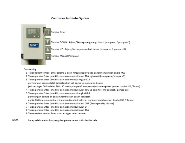 Cara Setting Sistem Autolube | PDF