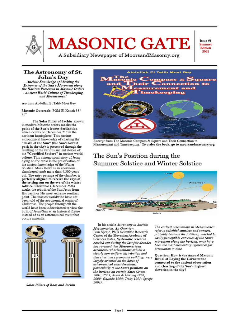 Masonic Astronomy: St. John's Day Insights | PDF | Astronomy