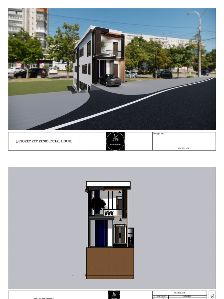 3 Storey RCC House Design Plans | PDF | Architectural Design | Architecture