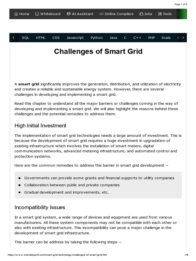 Smart Grid Development Challenges | PDF | Smart Grid | Electrical Grid