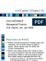 The Cost of Capital (Chapter 15) : Ovu-Advance Managerial Finance D.B. Hamm, Rev. Jan 2006