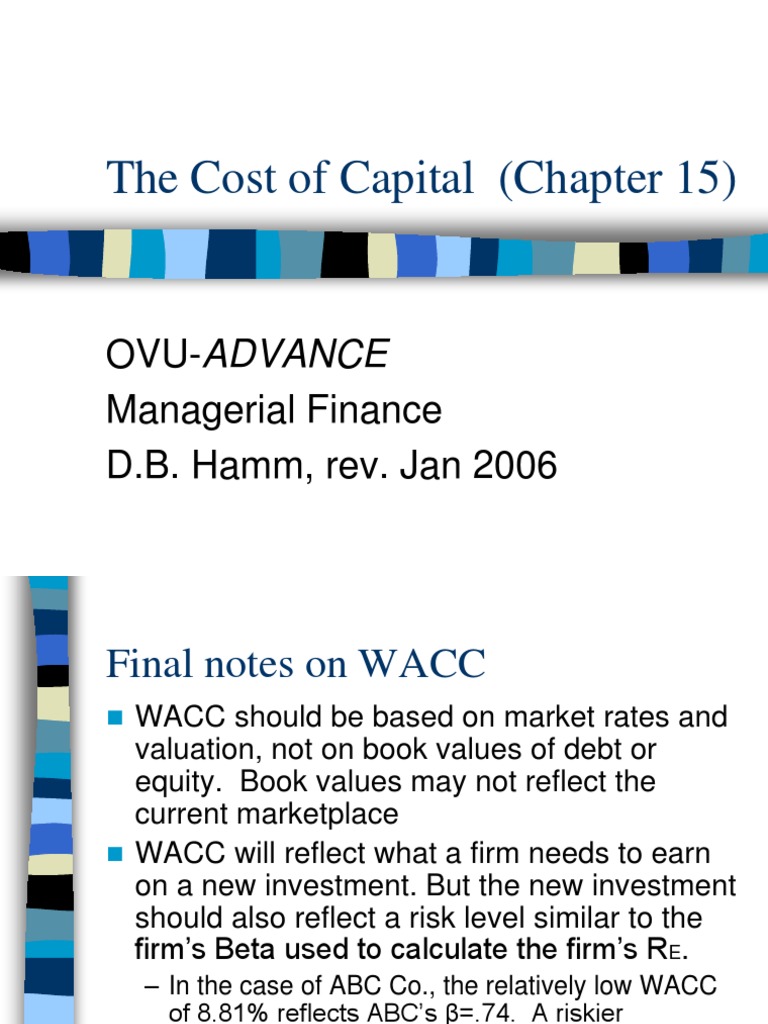 Understanding WACC and Capital Structure | PDF | Cost Of Capital ...