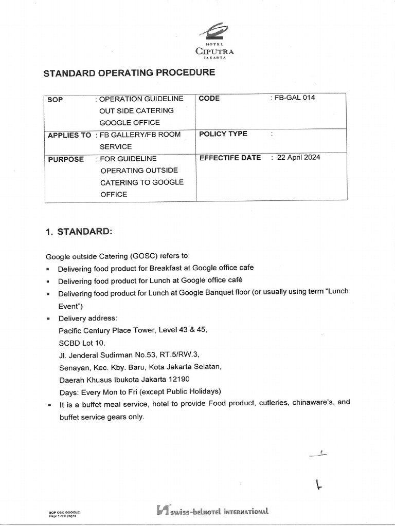 Sop HCJ Osc Google Office | PDF