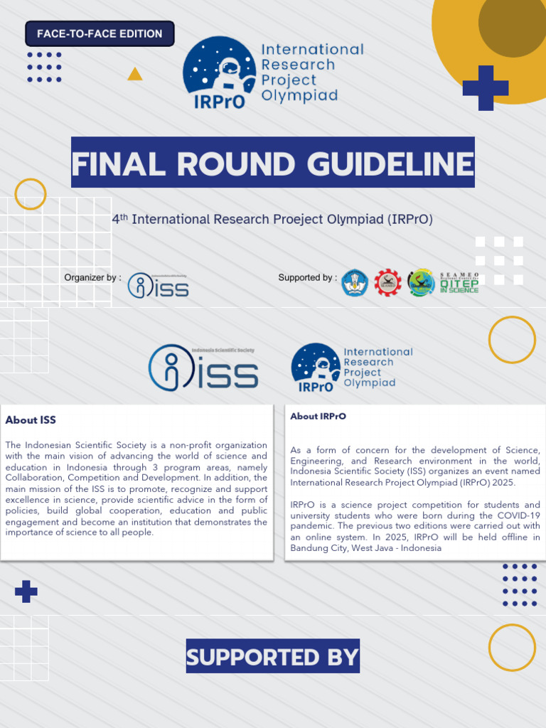 IRPrO 2025 Final Round Guidelines | PDF