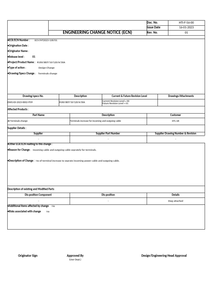 Ht2023-136 - Ecn Ecr DWG 9 | PDF