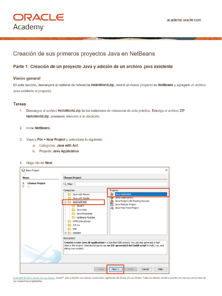 Cree Su Primer Programa Java en NetBeans | PDF