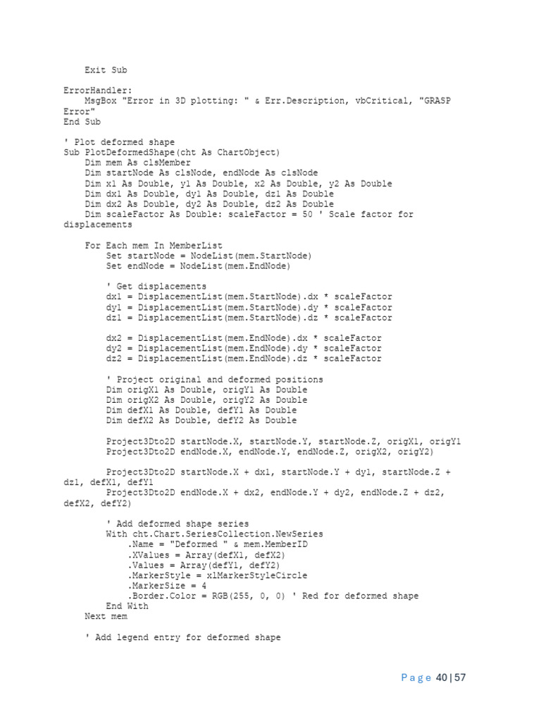 3D Deformed Shape Plotting in VBA | PDF