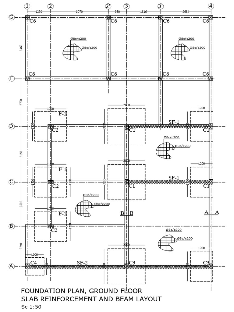 Foundation Plan and Beam Layout | PDF