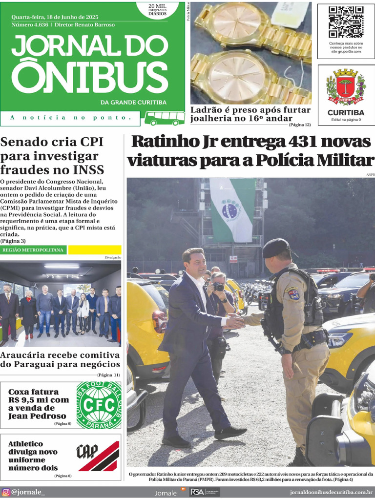 PR Jornal Do Ônibus de Curitiba - 180625 | PDF