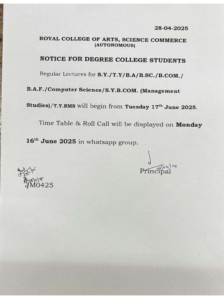 Degree College Re Opening Notice | PDF