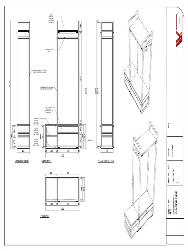 Wardrobe Design and Specifications | PDF