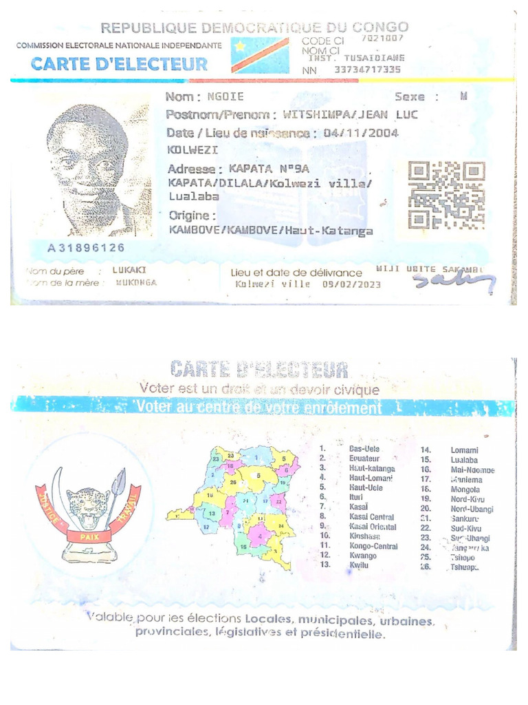 Carte D'électeur | PDF