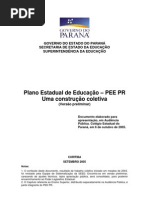 Plano Estadual de Educação – PEE PR