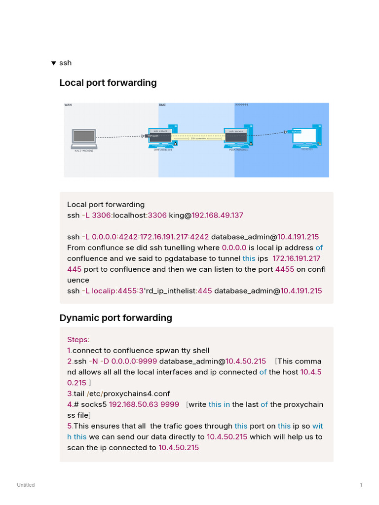 SSH Tunneling and Port Forwarding Guide | PDF | Internet Architecture ...