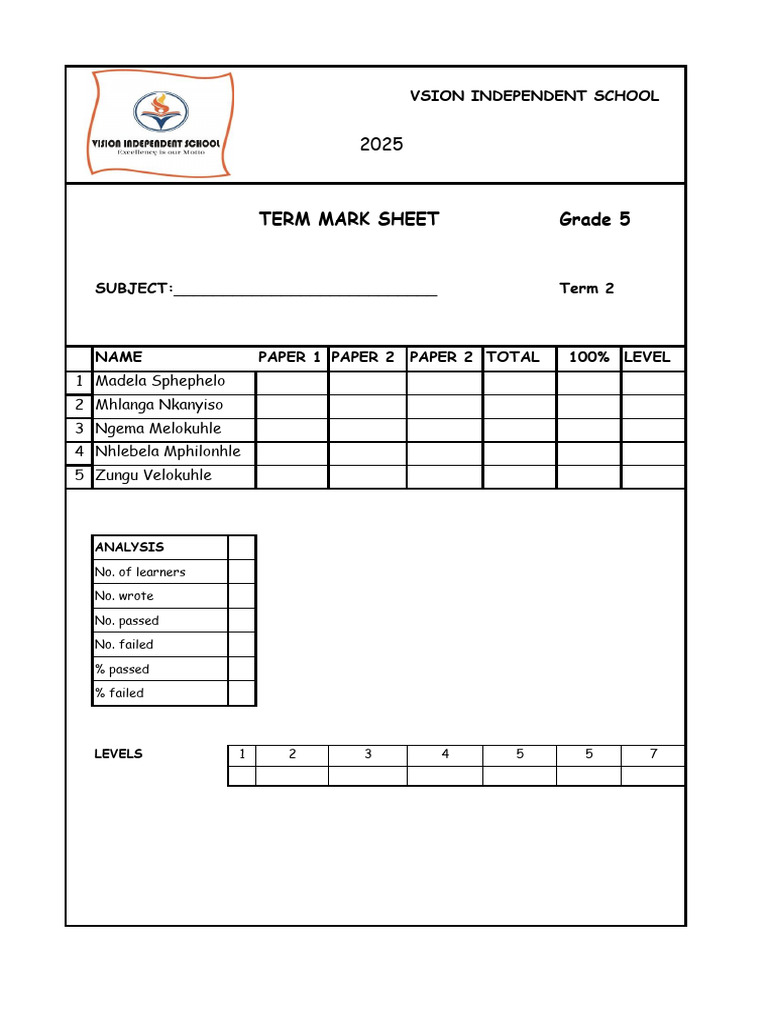 Grade 5 Term 2 MS-1 | PDF