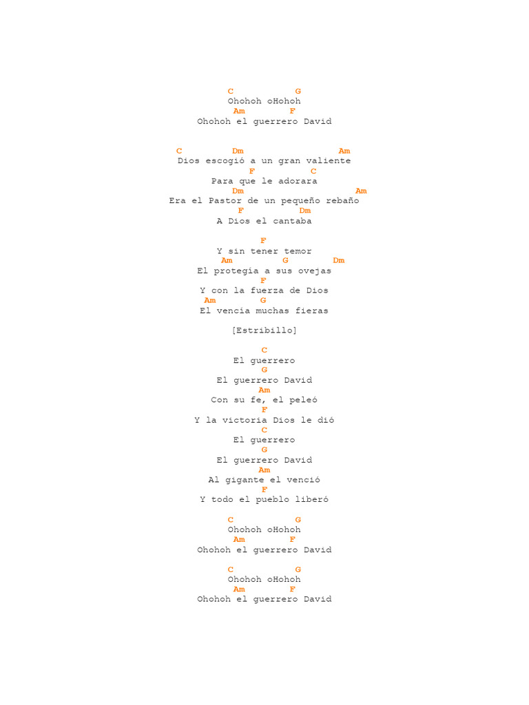 Letra y acordes de 