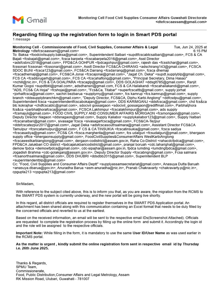 Gmail - Regarding Filling Up The Registration Form To Login in Smart ...