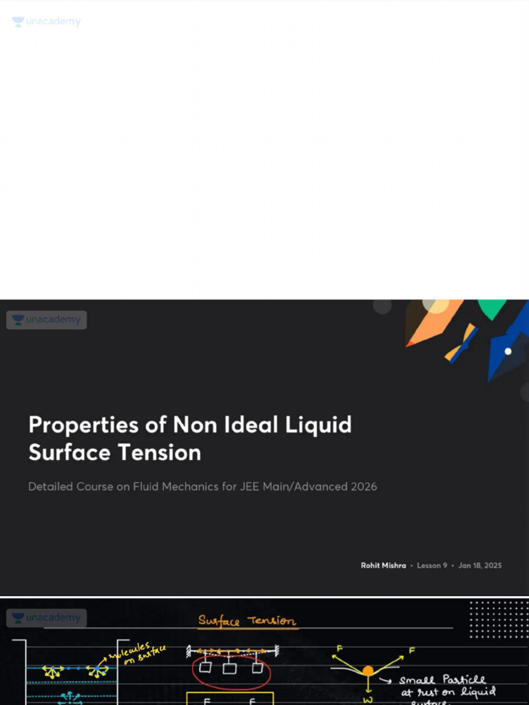 Properties of Non Ideal Liquid Surface Tension With Anno | PDF