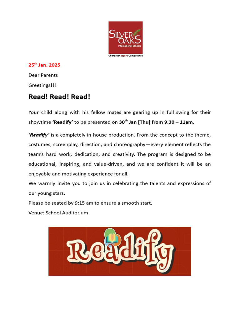Grade 2 Readify Show Invitation | PDF