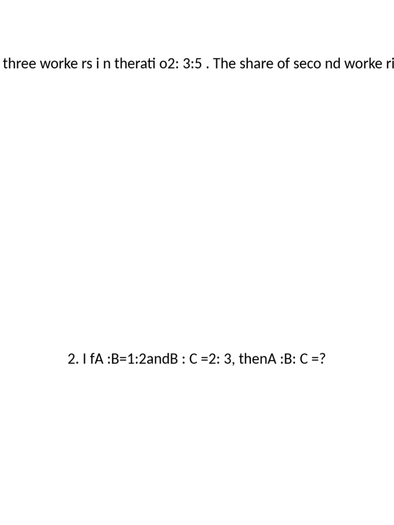 Ratio and Proportion Practice Questions | PDF