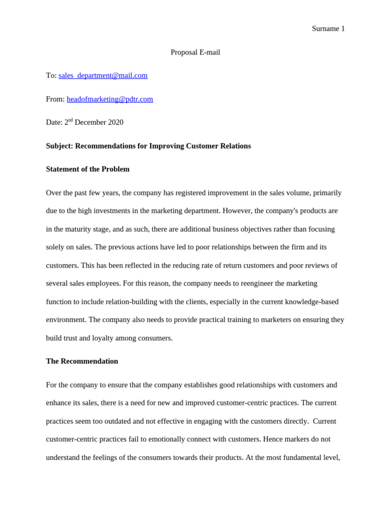 Week 2 Workshop - Proposal Comparison File | PDF | Marketing | Customer ...