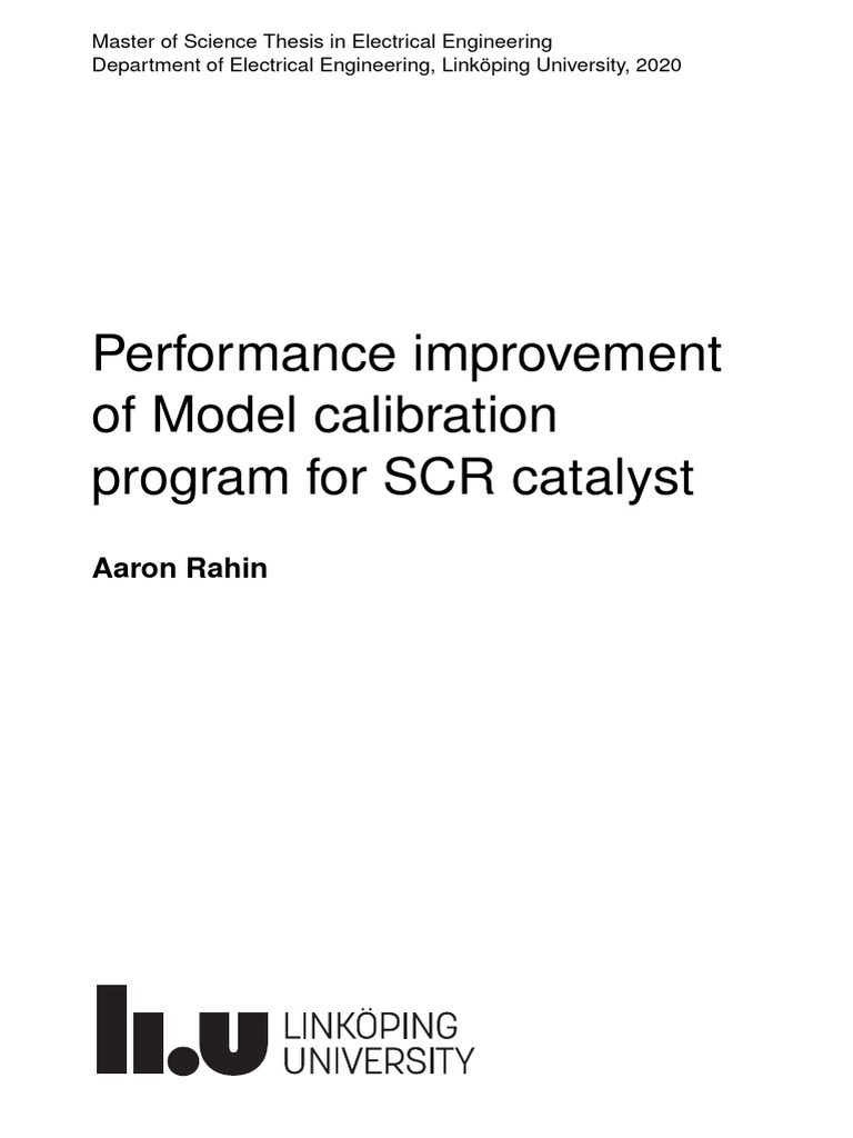 SCR Catalyst Model Calibration Enhancement | PDF | Exhaust Gas | Least ...