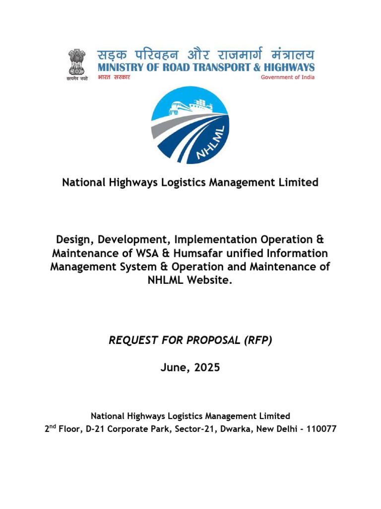NHLML RFP for Information Management System | PDF | Joint Venture ...