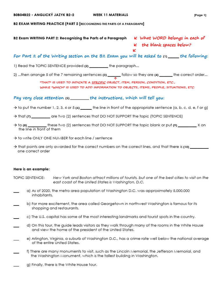 B2 Exam Writing Practice Guide | PDF | Washington | Paragraph