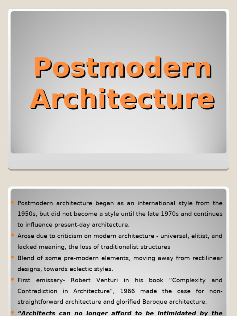 16 Postmodernism | PDF | Architectural Styles | Style