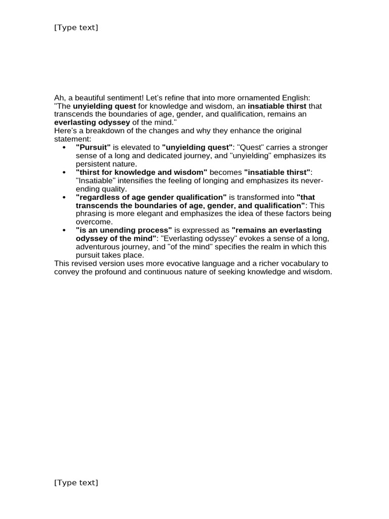 The Unyielding Quest For Knowledge and Wisdom | PDF