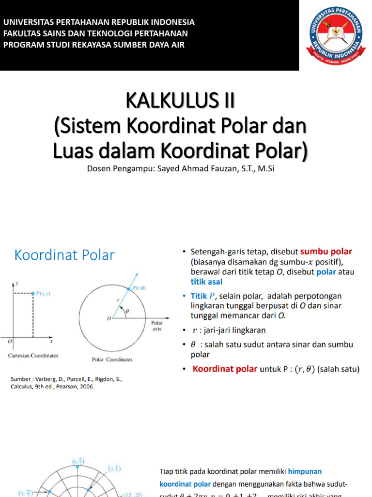 Luas dalam Koordinat Polar Kalkulus II | PDF