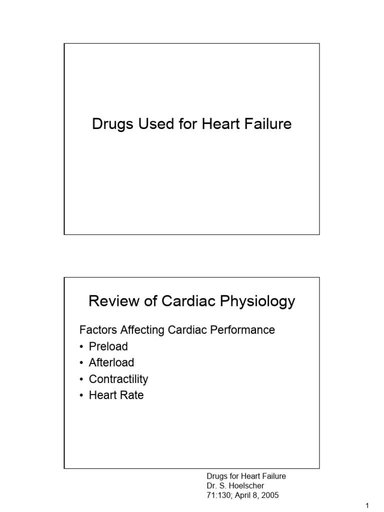 Drugs for Congestive Heart Failure | PDF | Heart Failure | Heart