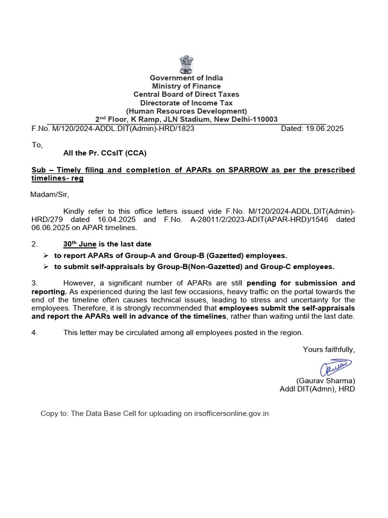 APAR Submission Guidelines for SPARROW | PDF
