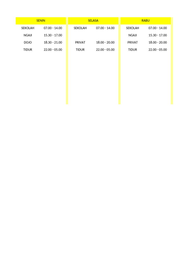 Jadwal Zeris Juni 2023 | PDF