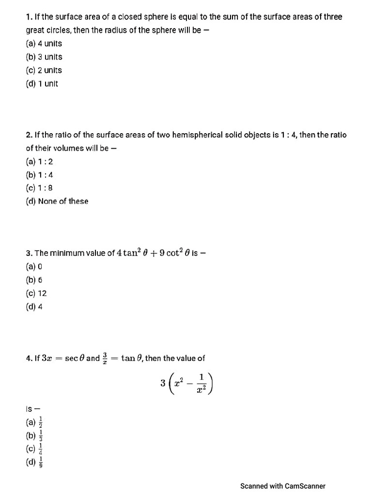 Math Questions | PDF