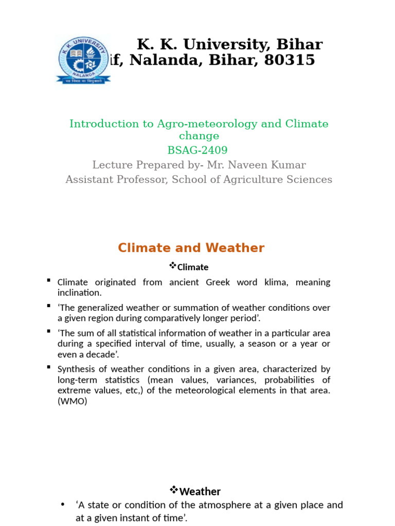 Introduction to Weather and Climate | PDF | Atmosphere Of Earth | Humidity