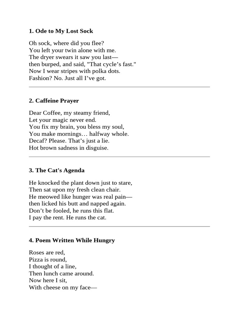 Fast Fashion and Everyday Poems | PDF