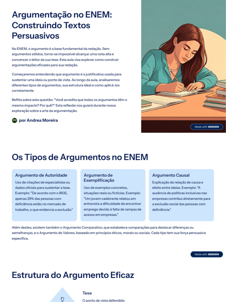 Argumentacao No ENEM Construindo Textos Persuasivos | PDF | Argumento ...