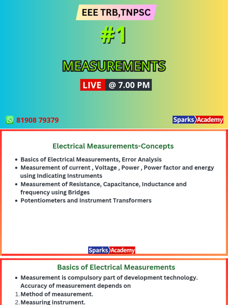Electrical Measurements and Error Analysis | PDF | Accuracy And ...