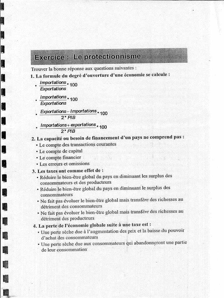 Exo Protectionisme | PDF