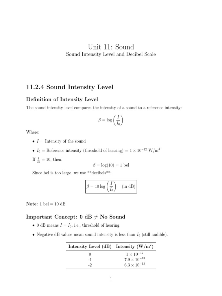 Class 11th Physics | PDF | Decibel | Sound